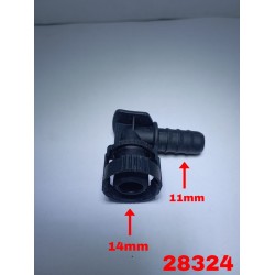 11mm Hortum Girişi   14mm Jak Soket Girişi   90° Derece Le Erkek Kalorifer Ve Yakıt Soket Jack Fiat ,Ford ,Volkswagen ,Volvo, Hyundai ,Kia , Renault