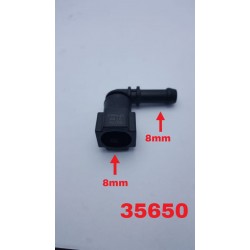 Yakıt Hortum Jack Soketi 8mm Hortum 7,89mm Soket dişi 90° Derece Dirsek Yakıt Soketi ehizv pa66