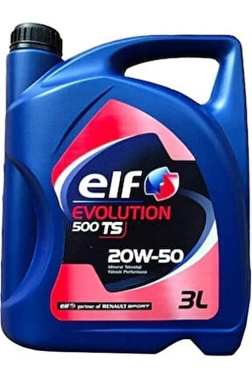 Elf Evolution 500 TS 20W-50 Motor Yağı 3 Lt - Renault Clio, Megane, Symbol, Kangoo, R9, R12 Uyumlu