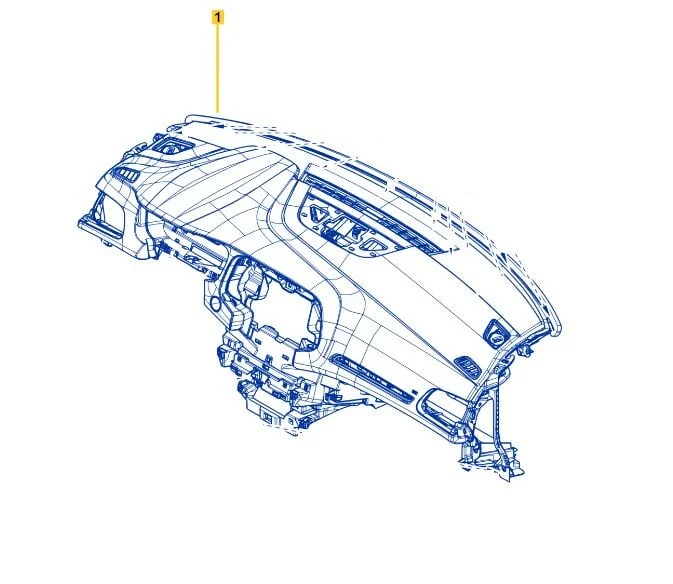 Renault Megane 4-IV Faz 2 Ön Torpido (Göğüs) 2020 ve Sonrası - Orijinal Renault Mais 681009482R