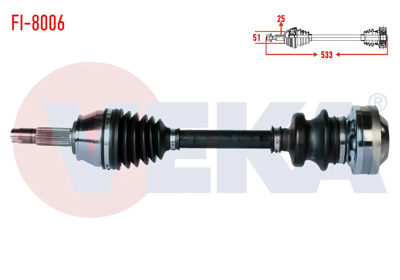 Ön Aks Sağ Uzun Fiat Palio Albea 1.3 JTD | VEKA Kalitesiyle