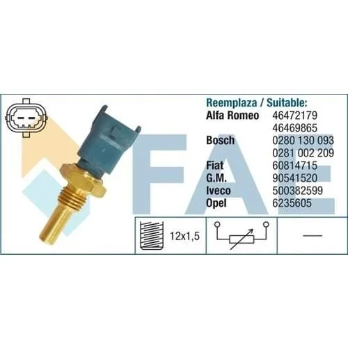 Opel Astra G Motor Suyu Sıcaklık Sensörü Z14XE Z16XE Z16XEP FAE Benzinli