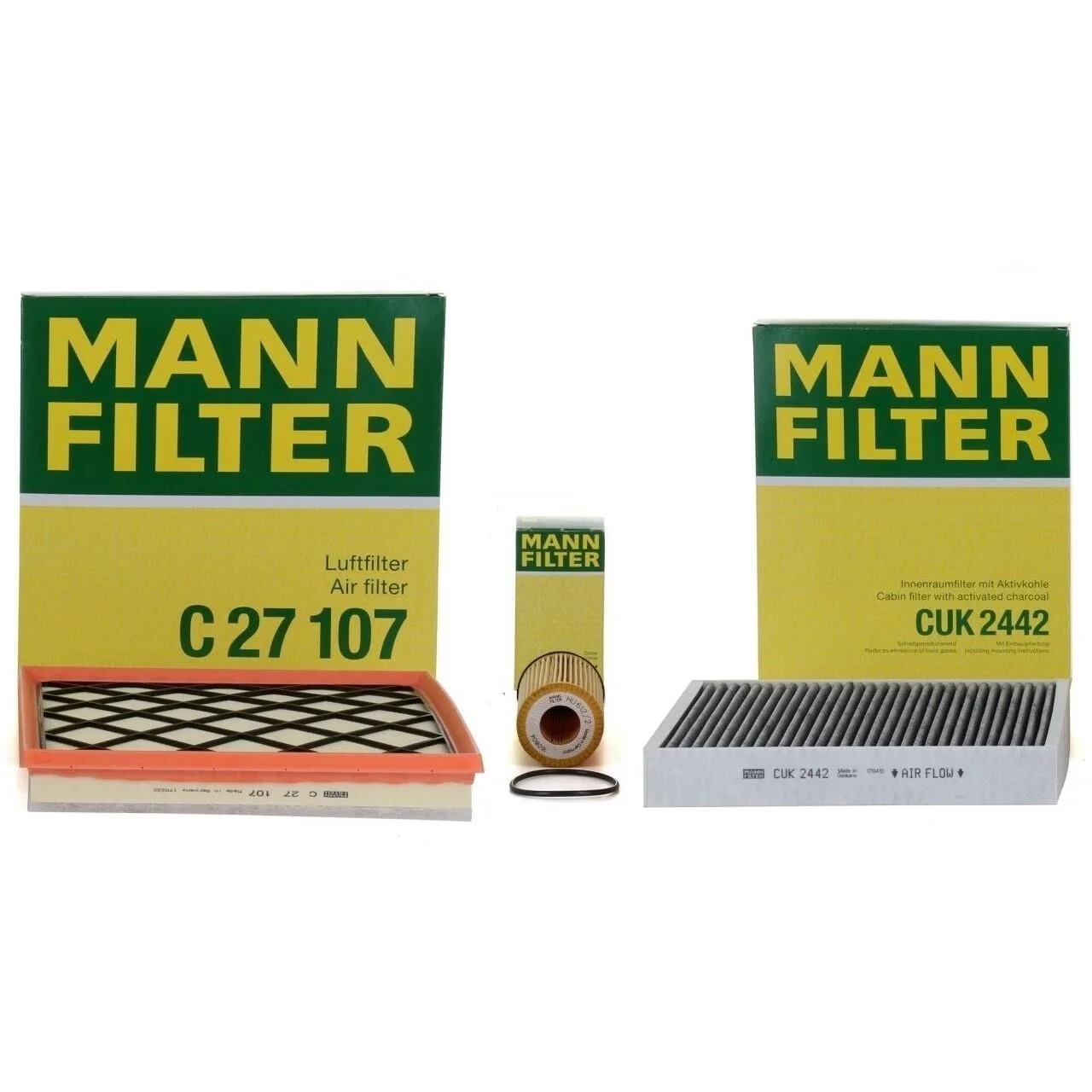 Mann Marka Opel Astra J 1.4 Turbo Benzinli Motor Periyodik Bakım Filtre Seti