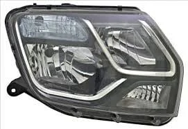 Renault Duster 1 Sağ Far Lambası (2013-2017) İçi Siyah Nikelajlı - Renault Mais (260105828R)