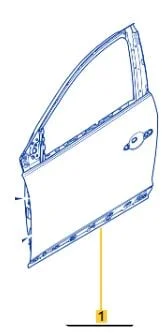Renault Megane 3 Ön Sol Kapı (2008-2015) - Renault Mais Orijinal Kalite 801011761R