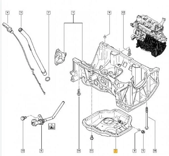 Renault Megane 4 Duster 2 Fluence Motor Yağ Karteri Alt 1.6 Sce H4M Orijinal 111104490R