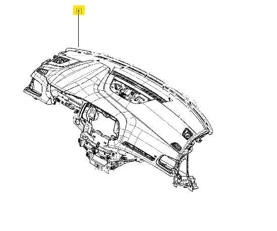 Renault Megane 4-IV Ön Göğüs (Torpido) 2016-2024 | 681000893R Renault Mais